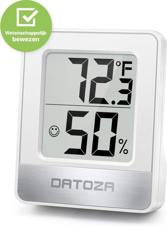 Datoza® Thermo Hygrometer - Luchtvochtigheidsmeter - Digitaal Weerstation Vochtigheidsmeter met Thermometer - voor Binnen