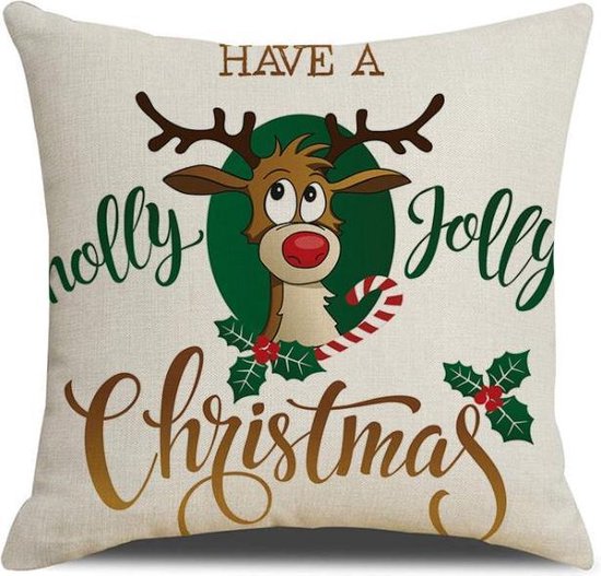 Kerst Kussenhoes - Kussenhoes - Pillow cover - 45 x 45cm - Groen - 1Stuk