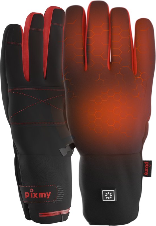PIXMY® - Verwarmde Handschoenen – POLY-7.4v Size S/M - 2 Oplaadbare Batterijen 7.4v 4000mAh - Scooter Handschoenen - Waterdichte handschoenen - Elektrische Handschoenen