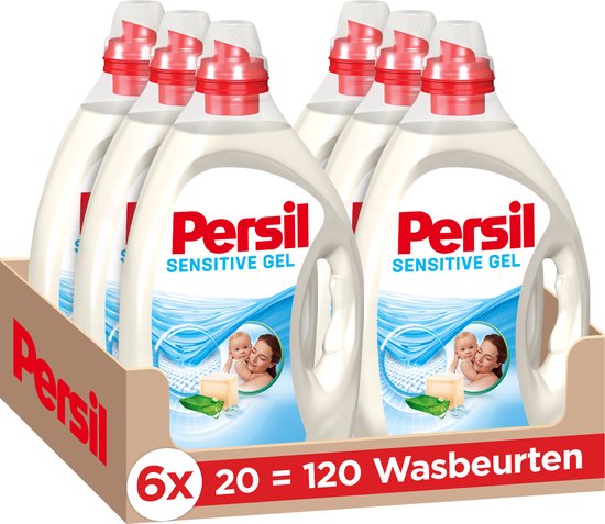 Persil Sensitive Gel Vloeibaar Wasmiddel - Baby en Gevoelige Huid - Voordeelverpakking - 6 x 20 wasbeurten