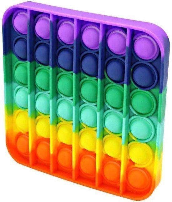 Pop It Fidget Toy Vierkant - Rainbow- Gezien op TikTok