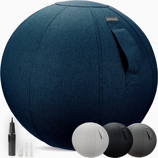 Dynaseat – Ergonomische Zitbal voor Kantoor en Thuis – Incl pomp – Blauw - 65 cm