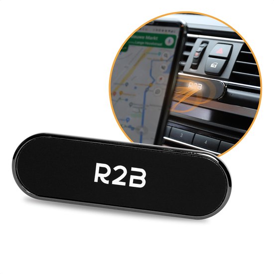 R2B STERKE Magnetische telefoonhouder auto - Model "Volendam" - Geschikt voor dashboard/console - Gsm houder auto - Telefoonhouders auto - Autohouder telefoon - Accessories - Mobiel houder