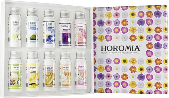 Horomia Geschenkset - Wasparfum Proefpakket - Horobox Fiori - 10x 50ml wasparfum