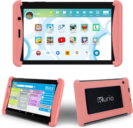 Kurio Tab Lite 2 – Veilig Kindertablet – Ouderlijk toezicht - 100% Kids Proof - 8 inch – 16 GB – Android 10 GO – Roze