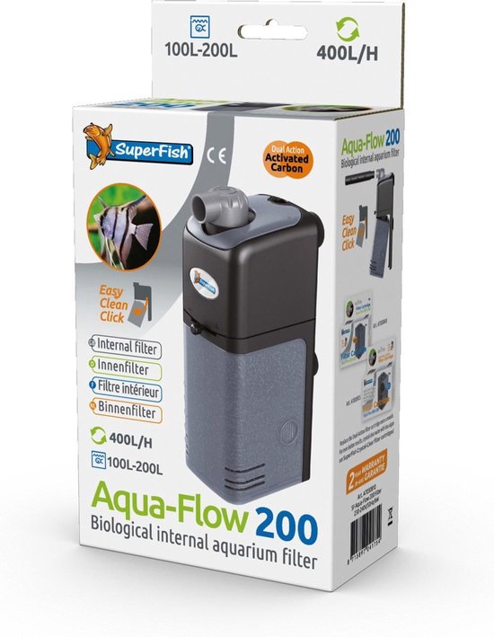 SuperFish AquaFlow Dual Action 200 - Aquariumfilter - 400 L/H