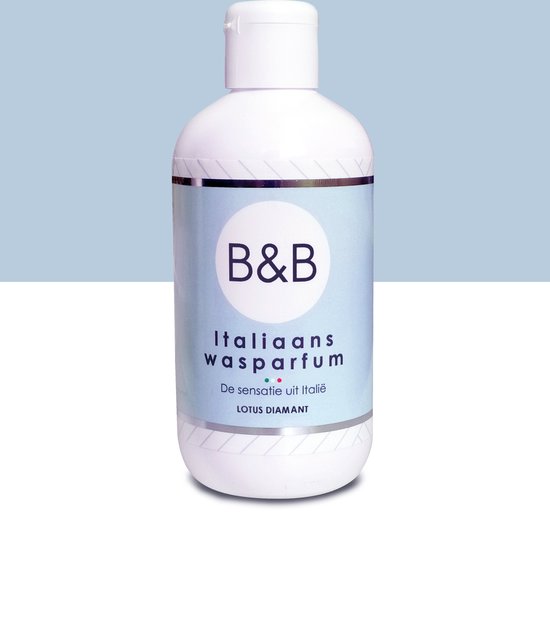 B&B Italiaans Wasparfum Voordeelpakket 4 geuren 250ML : Witte Musk, Katoen Bloem , Lotus Diamant en Lavendel.