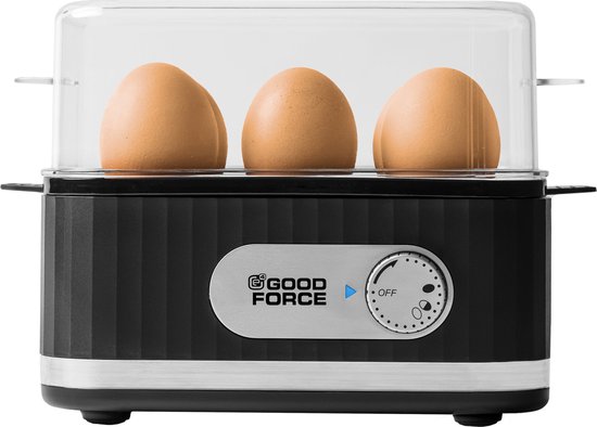 GoodForce - Elektrische eierkoker - voor 6 eieren - met timer en alarm