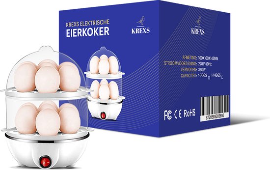 Krexs Eierkoker Elektrisch – Duurzaam - Eierkoker Electrisch - Eierkoker