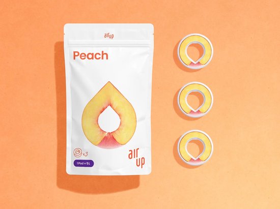 air up 3er Packket Pods - Smaak Perzik - Voor het op smaak brengen van Water, 0 Suiker, 0 Calorie