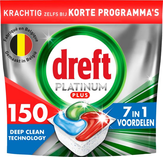 Dreft Platinum Plus Deep Clean (voordeelverpakking 150 stuks)