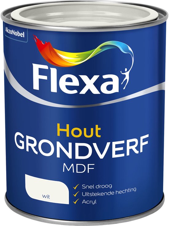 Flexa grondverf MDF wit 750 ml