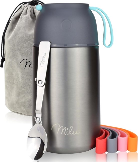 Milu thermos voedselcontainer 800 ml met lepel
