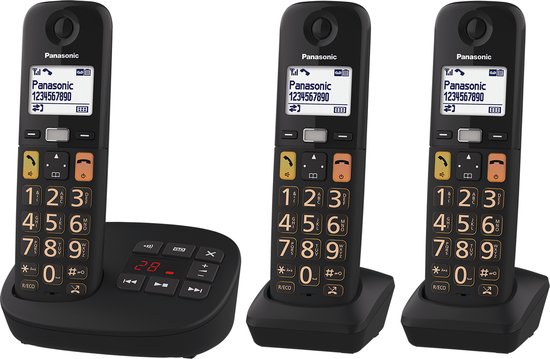 Panasonic KX-TGU133 trio seniorentelefoon