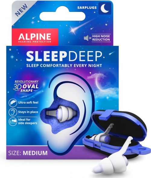 Alpine SleepDeep - Oordoppen voor slapen- comfortabel en hoge demping - Medium size