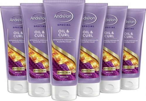Andrélon Special Oil & Curl Haarmasker - 6 x 180 ml - Voordeelverpakking
