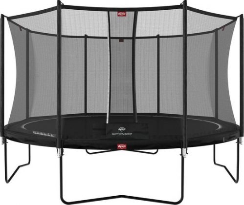 BERG Favorit trampoline Regular 380 cm zwart + Safety Net Comfort