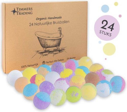 Bruisballen voor bad – XL maat – 24 unieke geuren en kleuren – 100% Natuurlijk