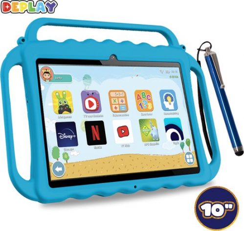 DEPLAY Kids Tablet PRO - Kindertablet - Ouder Control App - 6000 Mah Batterij - Touchscreen Pen & Beschermhoes –...