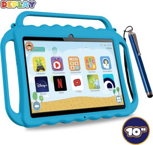 DEPLAY Kids Tablet PRO - Kindertablet - Ouder Control App - 6000 Mah Batterij - Touchscreen Pen & Beschermhoes –...