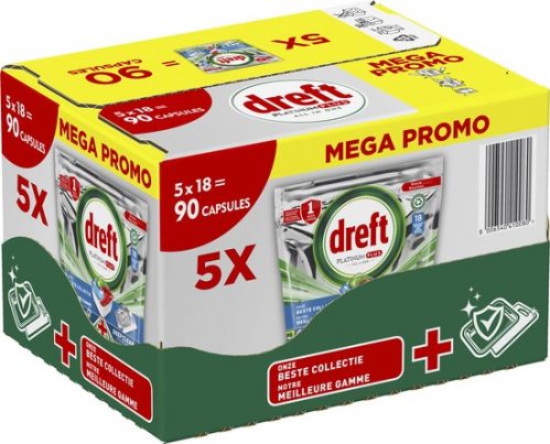 Dreft Platinum Plus All in One Fresh Herbal Breeze (90 capsules)