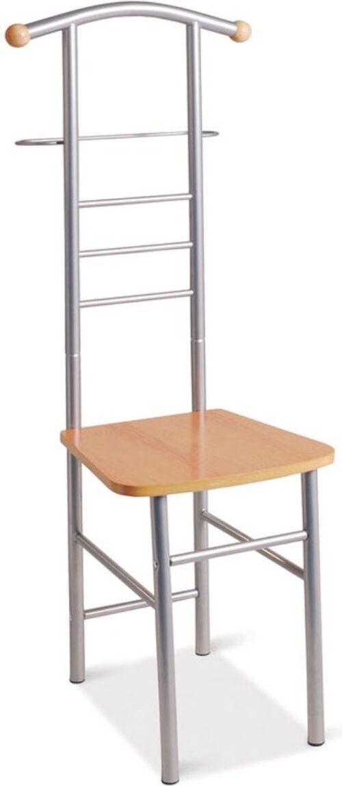 Dressboy met stoel zilver (119 cm)