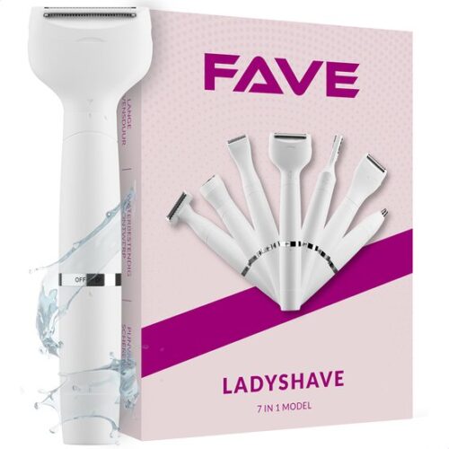 FAVE Ladyshave® 7-in-1 Pro Series - Vrouwen - Bikinilijn Trimmer - Oplaadbaar - Gezicht - Wenkbrauw - Neus - Benen...