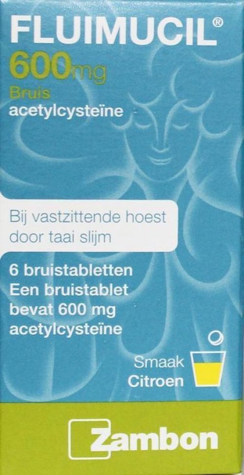 Fluimucil - Bruistabletten - Acetylcysteïne 600 mg - 6 Tabletten