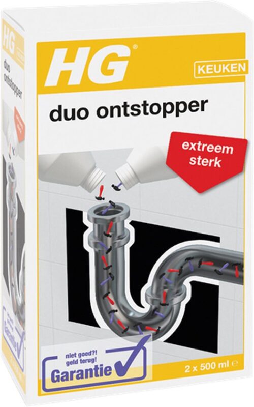 HG duo ontstopper 2 x 500 ml