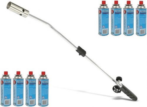 Kinzo Onkruidbrander met Gasflessen - Regelbare gastoevoer - Inclusief 8 Gasflessen
