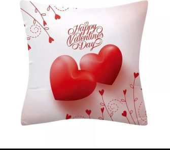 Mooi sierkussen kussenhoesje Valentijn; happy valentines day; 45 x 45 cm; harten;...