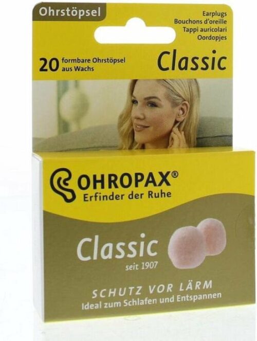 Ohropax Classic oordopjes van was (20 stuks)