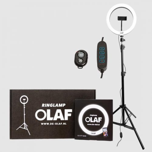 OLAF - Ringlamp - Tiktok lamp - Ringlight - 10inch - Standaard/statief 160cm - LED verlichting - Make-Up lamp -...