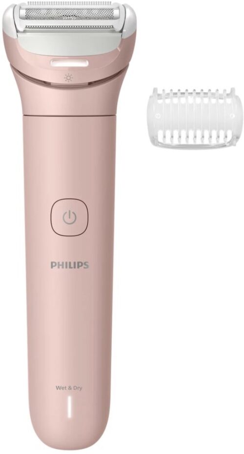 Philips Series 8000 Ladyshave - Een gladde scheerbeurt - Met ingebouwd LED-lampje - 2 snelheidsstanden en 1 accessoire - Roze...