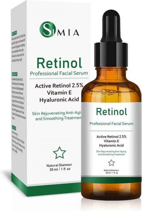 SIMIA™ Original Active Retinol Serum - Met Vitamine E & Hyaluronzuur - Gezichtsserum - Collageen - Anti Aging - Celvernieuwing...