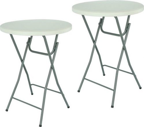 Statafel 80cm - Wit - Inklapbaar - Set van 2 - Goets