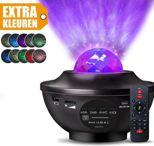 Sterren projector - Met bluetooth - Galaxy projector - Sterrenhemel star projector - Nachtlampje kinderen en volwassenen - Inclusief batterijen