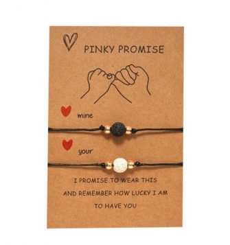 Vriendschapsarmband - Afstelbaar - Ying Yang -Pinky promise-BFF -cadeau voor hem en...