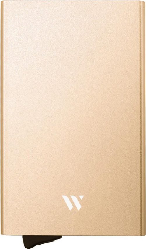 Wallix® Pasjeshouder - Aluminium - Uitschuifbaar - Unisex Creditcardhouder - RFID & NFC Beveiliging - Goud